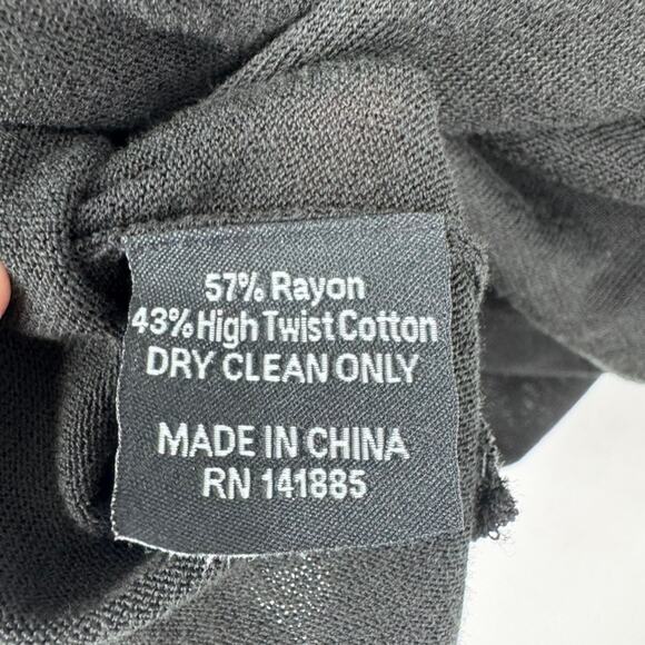 Jarbo Sweater Small Black 1 Cardigan Cotton Knit Hidden Button - Picture 6 of 7